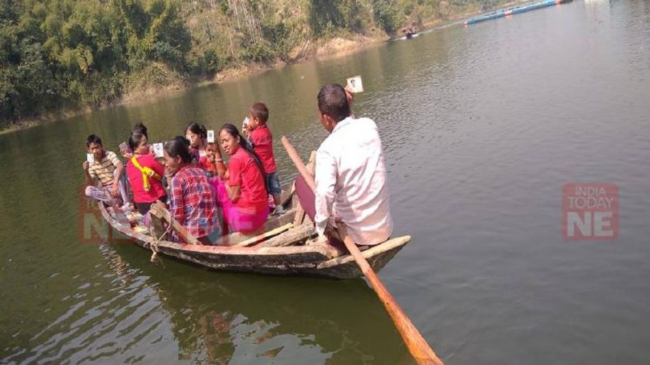 Tripura Assembly Elections 2023: Voters return on boats after casting their votes Tripura Assembly Elections 2023: Voters return on boats after casting their votes