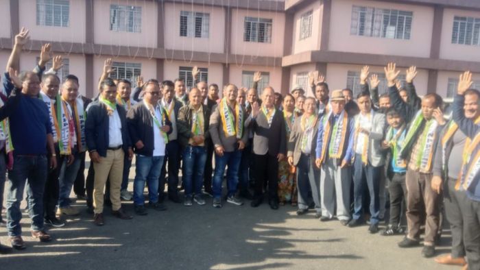 NPP candidate from Khliehriat constituency files nomination in Meghalaya