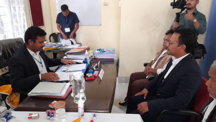 Meghalaya NPP leader James Sangma files nomination