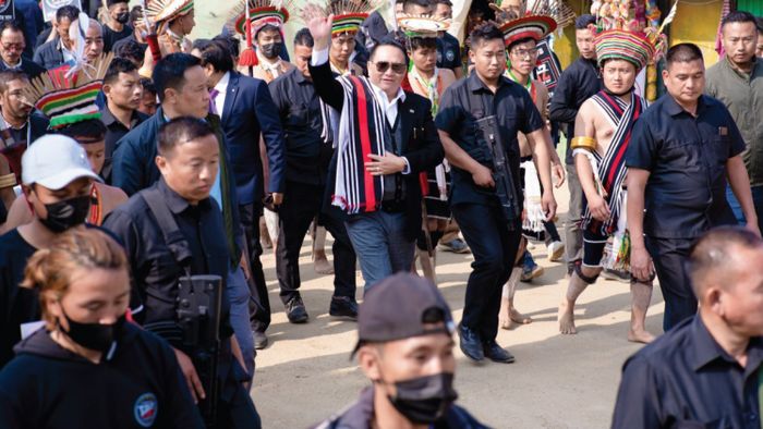Former Nagaland CM TR Zeliang files nomination from Peren constituency