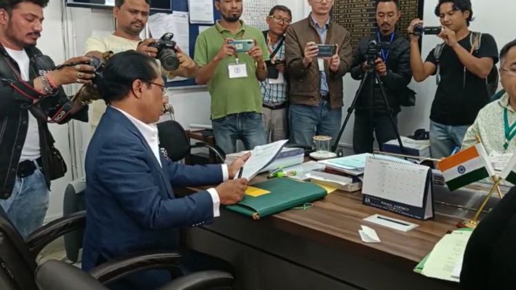 Meghalaya TMC leader Mukul Sangma files nomination from Tikrikilla constituency