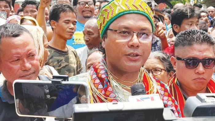 Meghalaya BJP vice president Bernard Marak files nomination