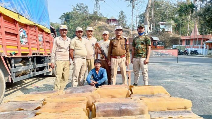 Police seize 1020 kg ganja in Karimganj district