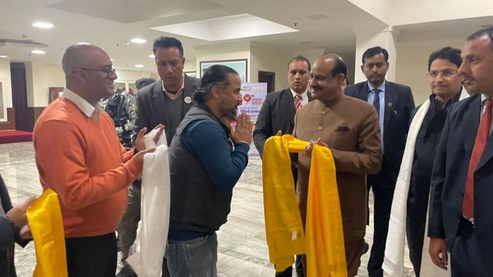 Delegation of Joint Action Council meets Lok Sabha speaker Om Birla in Sikkim