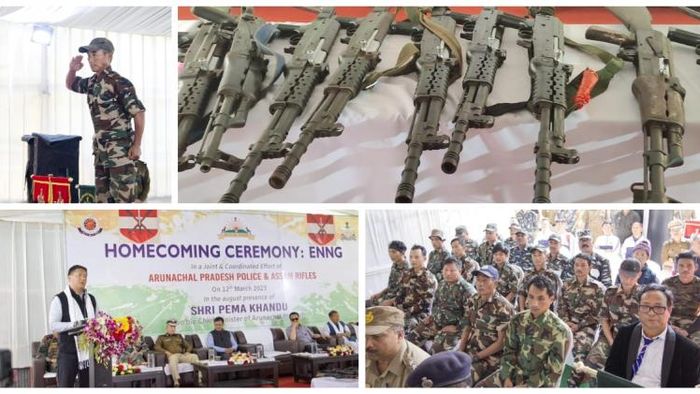 15 outfit cadres of Eastern Naga National Government surrender arms in Arunachal Pradesh