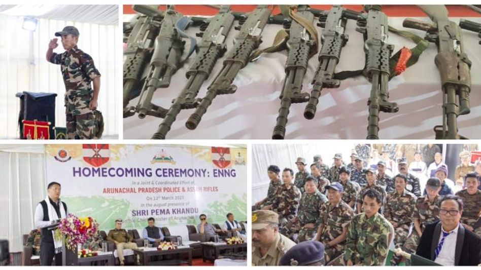 15 outfit cadres of Eastern Naga National Government surrender arms in Arunachal Pradesh 15 outfit cadres of Eastern Naga National Government surrender arms in Arunachal Pradesh