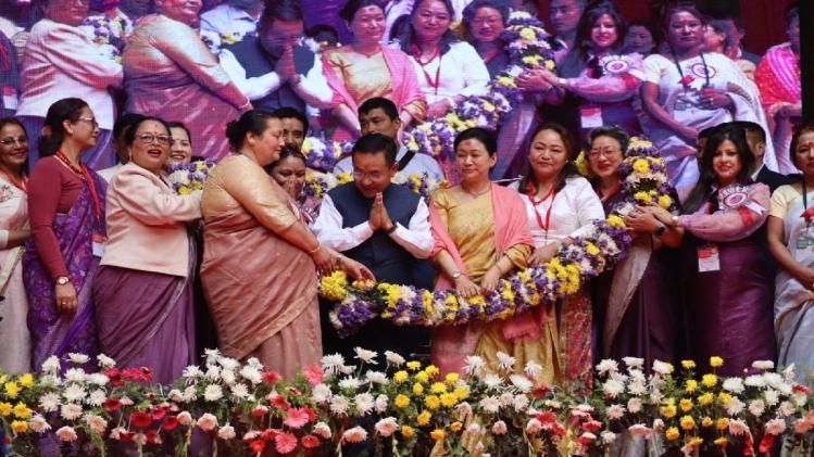 Sikkim CM during at International Women's Day celebration