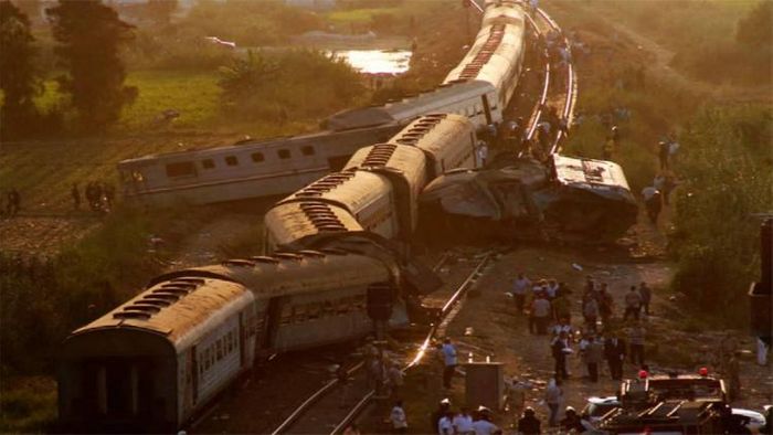 Train collision in Greece