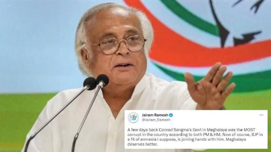 BJP in a fit of amnesia after an alliance with NPP, says Jairam Ramesh BJP in a fit of amnesia after an alliance with NPP, says Jairam Ramesh
