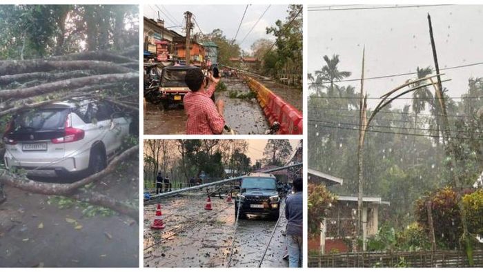 Massive thunderstorm causes destruction of property in Dibrugarh district
