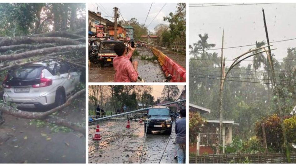 Assam: Massive thunderstorm causes havoc in Dibrugarh Assam: Massive thunderstorm causes havoc in Dibrugarh