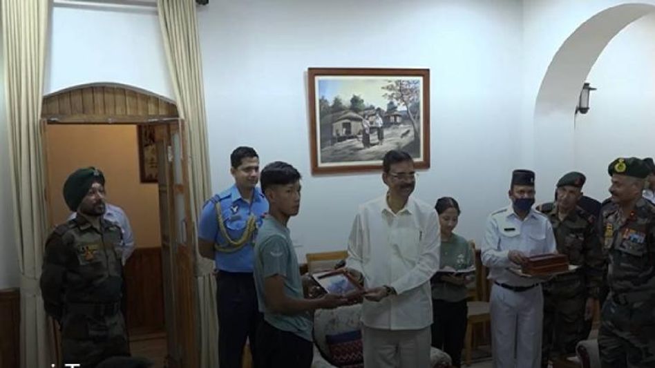 Mizoram Governor honours Assam Rifles' led adventurers team on return from Mount Phawngpui Expedition Mizoram Governor honours Assam Rifles' led adventurers team on return from Mount Phawngpui Expedition