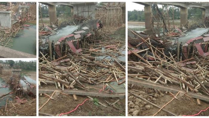 Newly constructed Kapili bridge collapses in Kampur, three workers critically injured