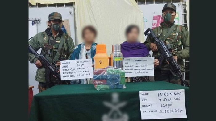 Two women apprehended by Assam Rifles on charges of possessing heroin