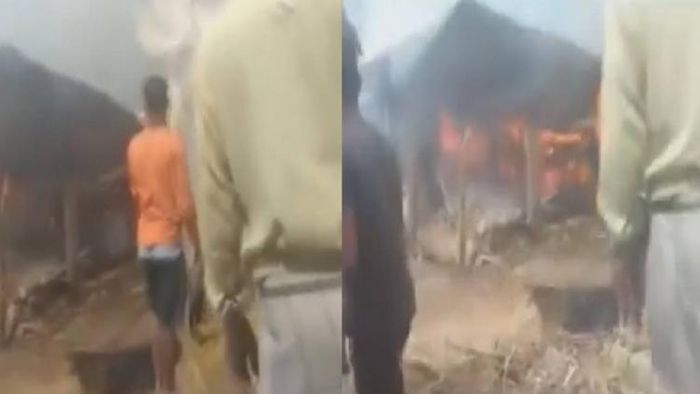 Massive fire outbreak in Goroimari, Assam