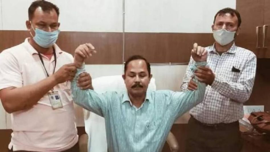 Assam: Illegal weapons recovered from the residence of arrested GMC chief engineer Indrajit Bora Assam: Illegal weapons recovered from the residence of arrested GMC chief engineer Indrajit Bora