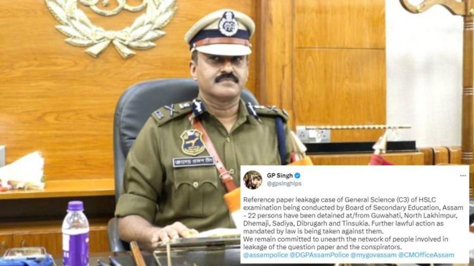 Assam Police detain 22 persons across state over HSLC General Science paper leak, informs DGP GP Singh Assam Police detain 22 persons across state over HSLC General Science paper leak, informs DGP GP Singh