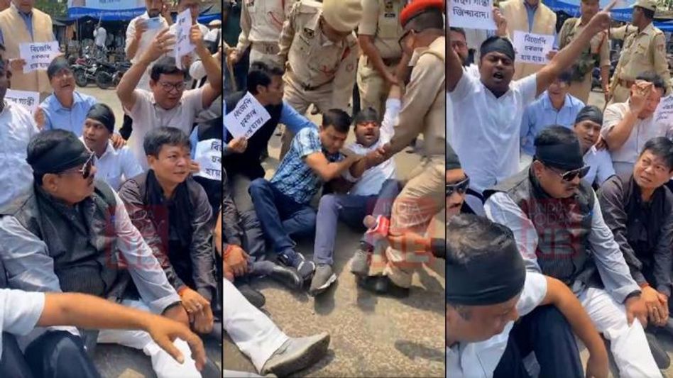 Assam: Congress MLAs detained in Guwahati after protest against Rahul Gandhi’s disqualification as MP Assam: Congress MLAs detained in Guwahati after protest against Rahul Gandhi’s disqualification as MP