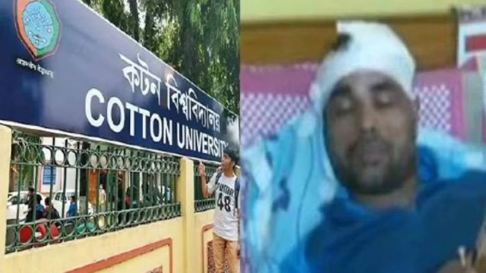 BJP worker Bijoy Pathak (R)