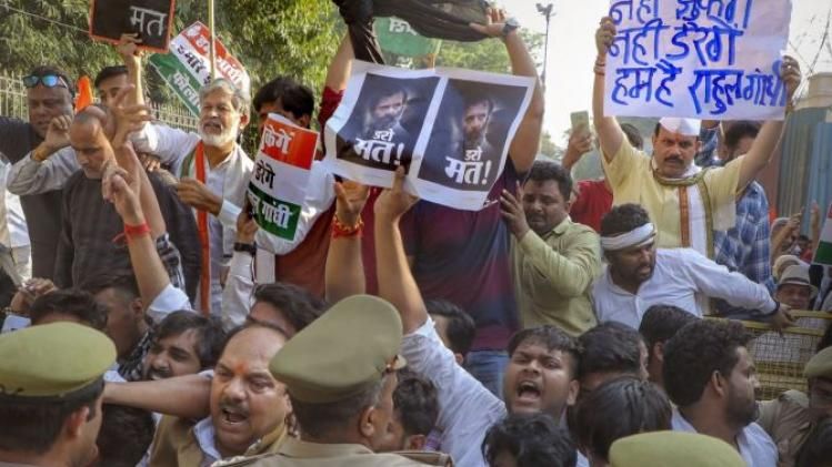 The opposition party has declared a mass agitation right after the conviction of Rahul Gandhi