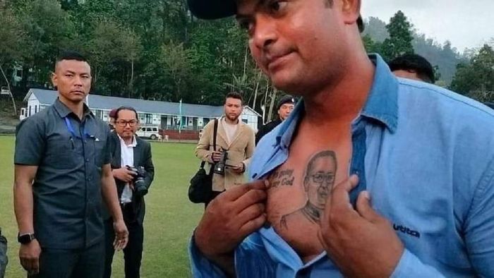 Sikkim: Cricket and fitness enthusiast gets tattoo of Chief Minister as tribute for support during struggling phase