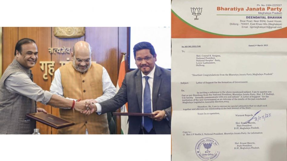 Meghalaya election update: BJP gives letter of support to NPP for formation of government Meghalaya election update: BJP gives letter of support to NPP for formation of government