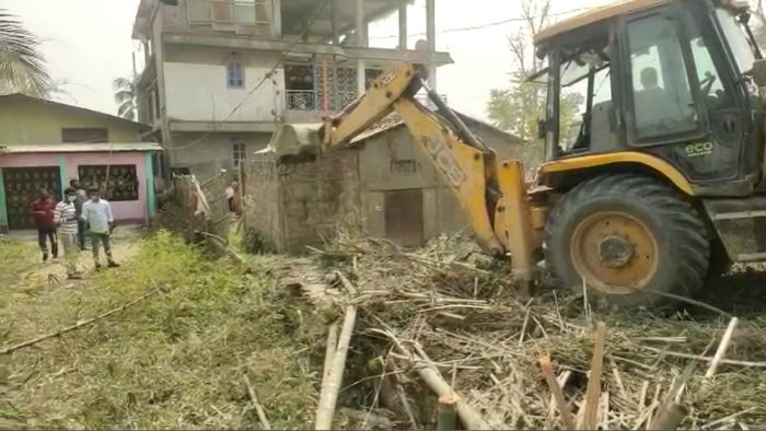 Eviction drive carried out at Bethukandi in Silchar
