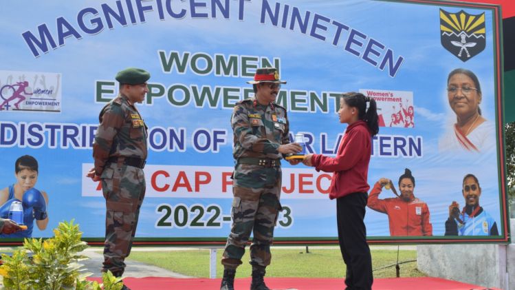 Assam Rifles distribute solar lanterns on the occasion of International Women’s Day