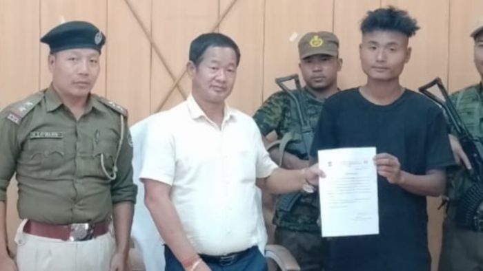 Active cadre of the banned outfit NSCN(K) surrenders in Tirap district