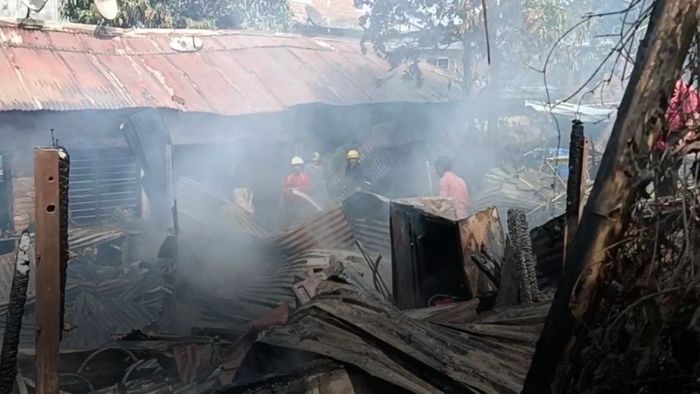 Five houses of Arunachal police reserve battalion burnt down into ashes