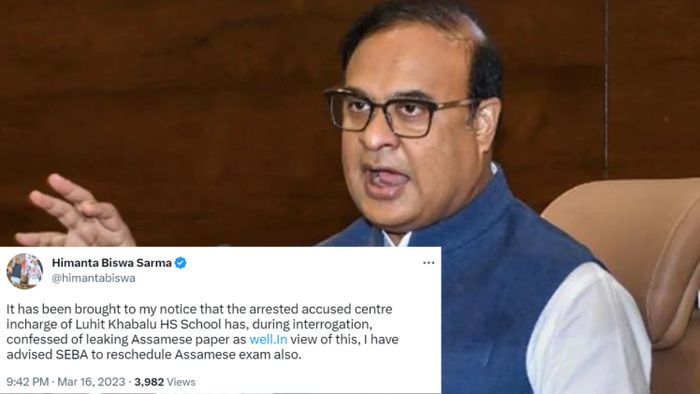 Himanta Biswa Sarma directs SEBA to reschedule Assamese exam