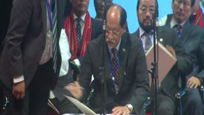 Nagaland CM accepts letter of unconditional support from all opposition parties