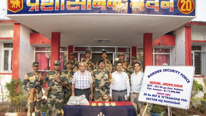 BSF seizes brown sugar worth Rs 1.10 crore