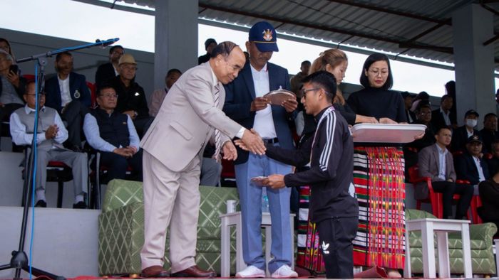 Mizoram police constable awarded ‘Best Goal Keeper’