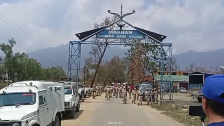 Mass protest carried out against attack on Liangmai people