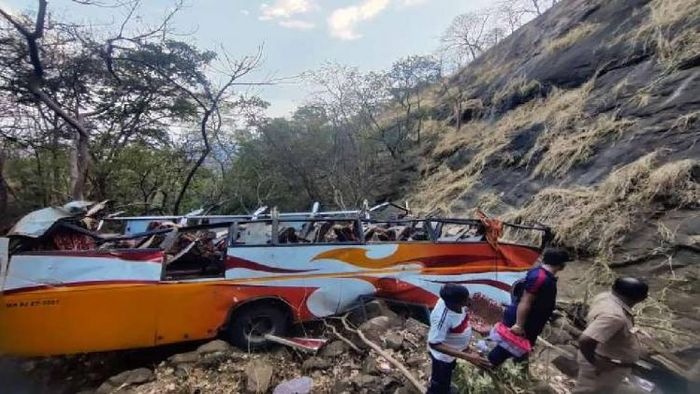 Bus accident in Maharashtra's Raigad district