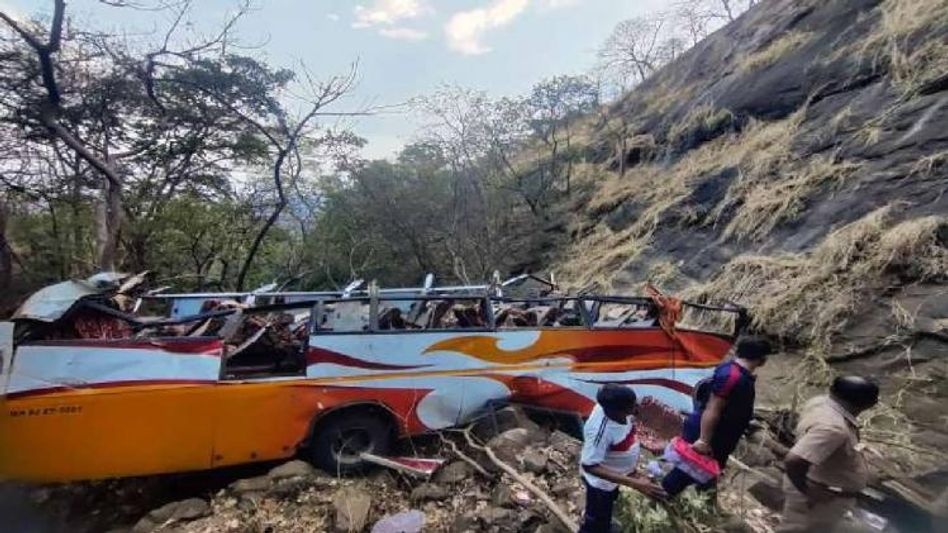 Maharashtra: 13 dead, 29 injured after bus falls into gorge in Raigad district Maharashtra: 13 dead, 29 injured after bus falls into gorge in Raigad district