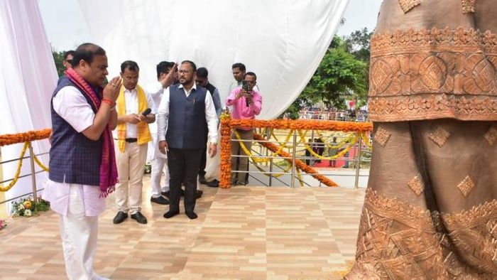 Assam: CM Himanta Biswa Sarma unveils grand statue of Birangana Sati Sadhani at Sarupathar