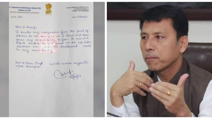 Manipur: BJP MLA Thokchom Radheshyam Singh resigns as advisor to CM N Biren Singh