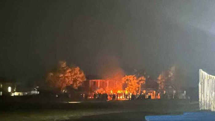 Manipur: Unknown miscreants burn down proposed open gym in Churachandpur ahead of CM's visit