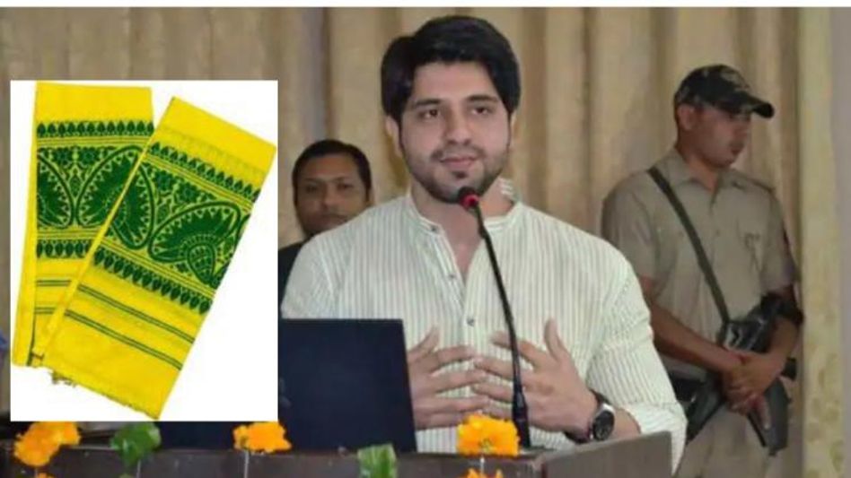 How a BJP leader's unique way to popularise different types of gamosa is grabbing eyeballs How a BJP leader's unique way to popularise different types of gamosa is grabbing eyeballs
