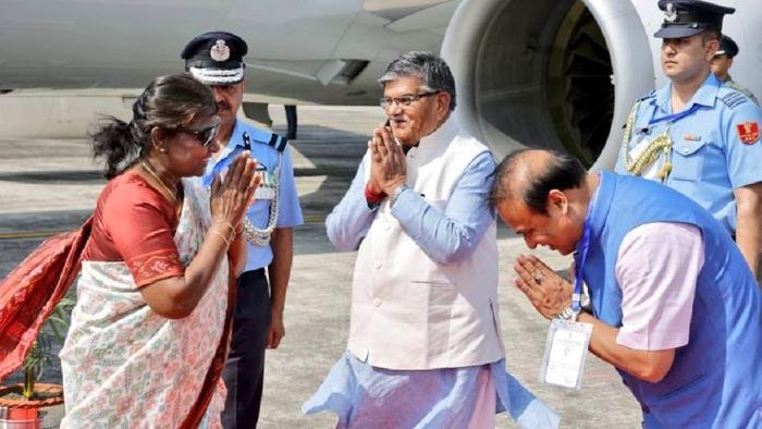 President Droupadi Murmu landed in Assam's Tezpur on April 6