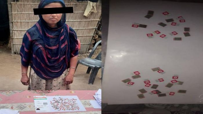 Woman detained for possessing more than 235 SIM cards illegally