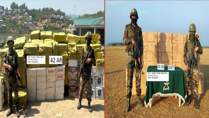 Foreign liquor, cigarettes seized in Mizoram's Champhai