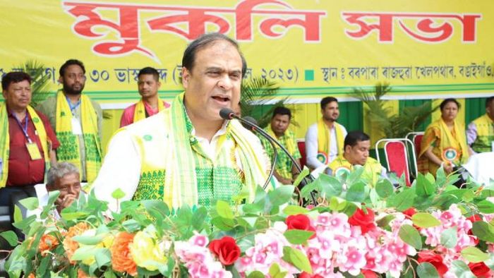 Assam Chief Minister Himanta Biswa Sarma in Bongaigaon