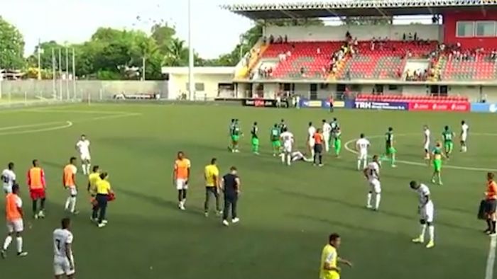 A football match was disrupted after earthquake hits Panama