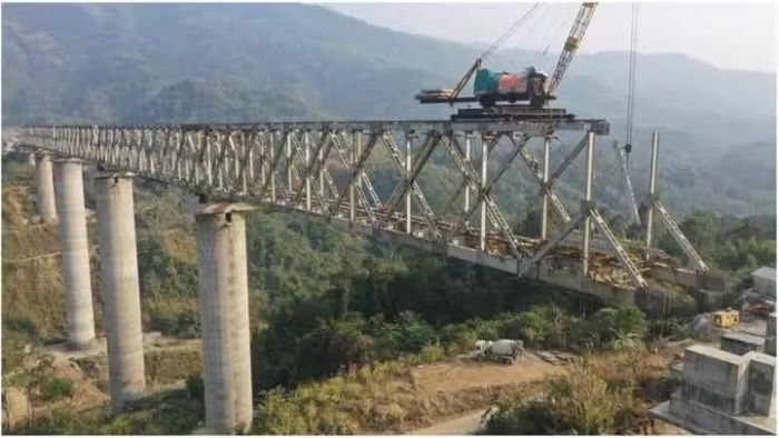 Manipur world’s tallest pier railway bridge nears completion