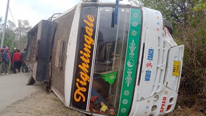 13 students injured in bus mishap in Ukhrul district