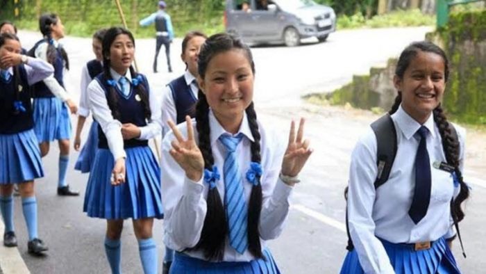 Mizoram government school students wear common uniform