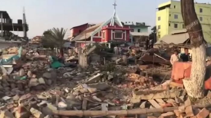 Three churches demolished in Imphal East district